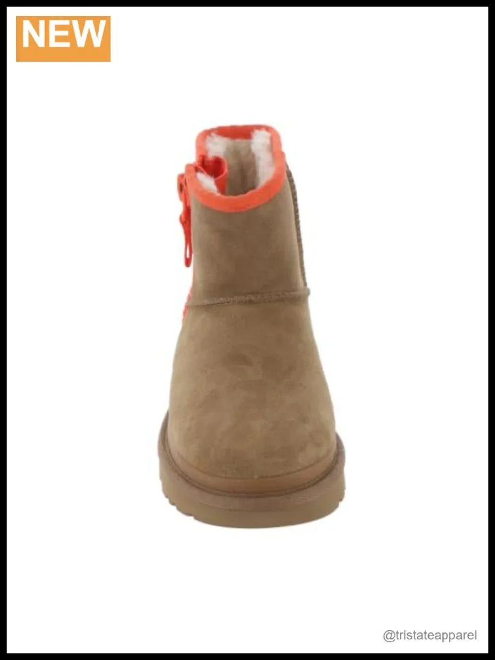 Suede Ankle Booties with Zipper, Wool Lining, EVA Sole